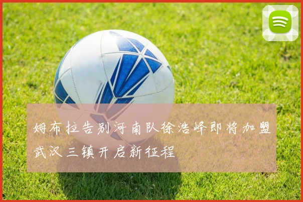 姆布拉告别河南队徐浩峰即将加盟武汉三镇开启新征程